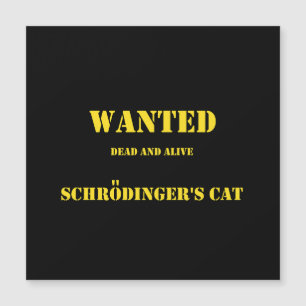 Lustiger Quantenwitz: Schrödingers Katze auf freie Magnetkarte