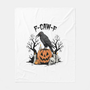 Lustiger Rabe, F-Caw-F, Totenkopf Rabe, Gothic Krä Fleecedecke