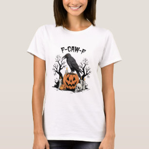 Lustiger Rabe, F-Caw-F, Totenkopf-Rabe, Gothic-Krä T-Shirt