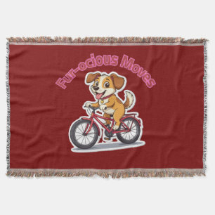 **Lustiger Radfahrender Hund – Süßer Hund auf eine Decke