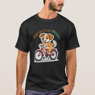 **Lustiger Radfahrender Hund – Süßer Hund Auf Eine T-Shirt