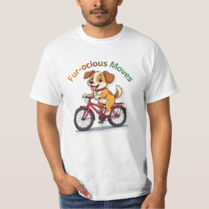 **Lustiger Radfahrender Hund – Süßer Hund Auf Eine T-Shirt