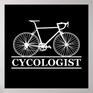 Lustiger Radfahrer für Radfahrer und Biker Poster
