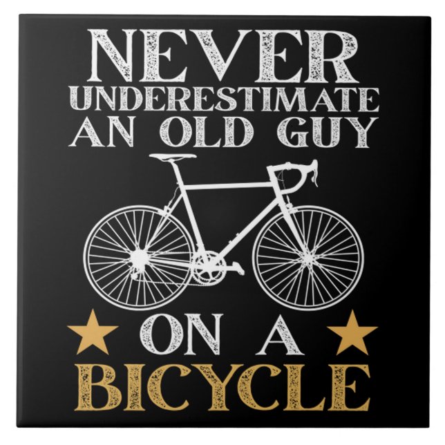 Lustiger Radfahrer Humor Fliese (Vorderseite)