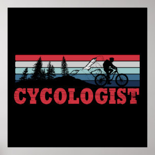 Lustiger Radfahrerruhestand - Cycologist  Poster