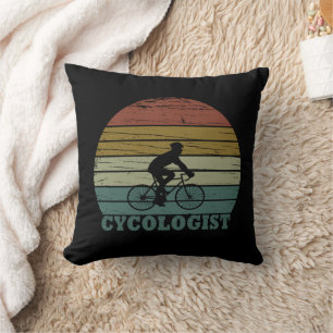 Lustiger Radfahrerruhestand - Vintage Cycologist Kissen