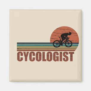 Lustiger Radfahrerruhestand - Vintage Cycologist  Magnet