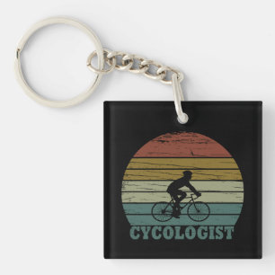 Lustiger Radfahrerruhestand - Vintage Cycologist Schlüsselanhänger