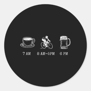 Lustiger Radfahrhumor Zitat Kaffee Fahrt Bier Radf Runder Aufkleber