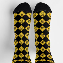 Lustiger Radwegschild für Radfahrer-Fans Socken