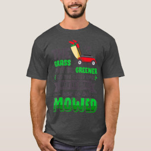 Lustiger Rasen mähender Bier-Vater Gartenarbeit Ge T-Shirt