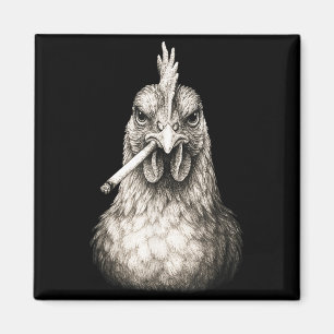 Lustiger rauchender Huhn-Zigarette Gen Z Meme-Farm Magnet