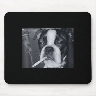Lustiger rauchender Hund Meme Zigarette Gen Z Meme Mousepad