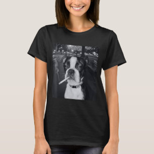 Lustiger rauchender Hund Meme Zigarette Gen Z Meme T-Shirt