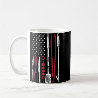 Lustiger Rbecue-Rauch US-Flagge 4. Juli Bbq-Tools Kaffeetasse