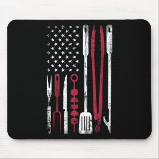 Lustiger Rbecue-Rauch US-Flagge 4. Juli Bbq-Tools Mousepad