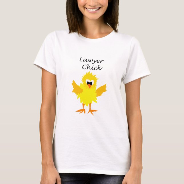 Lustiger Rechtsanwalt-Küken-Kunst-Entwurf T-Shirt (Vorderseite)