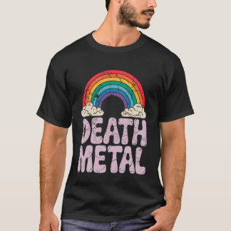 Lustiger Regenbogen Death Metal Extreme Musik Heav T-Shirt
