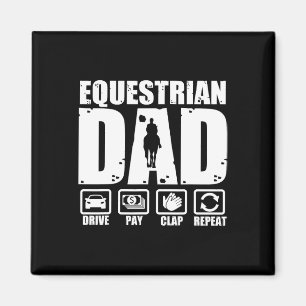 Lustiger Reitsport-Vater Pferdereiter Vater Humor  Magnet