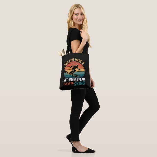 Lustiger Rentenplan Ski Ruhestand Tasche (Am Model)