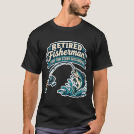 Lustiger Rentner-Angler Angel Humor T-Shirt