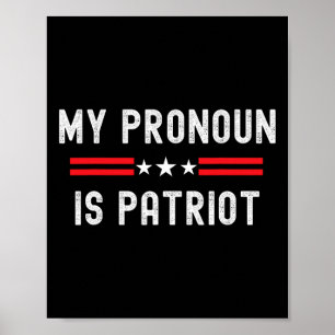 Lustiger Republikaner Mein Pronomen Ist Patriot Ko Poster