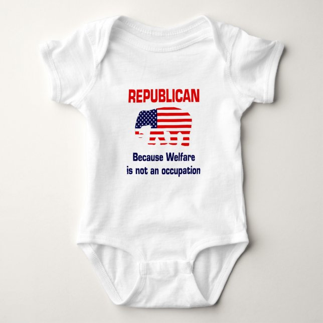 Lustiger Republikaner - Wohlfahrt Baby Strampler (Vorderseite)