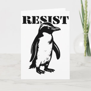 Lustiger Resistenz Pinguin Protest gegen Zölle Karte