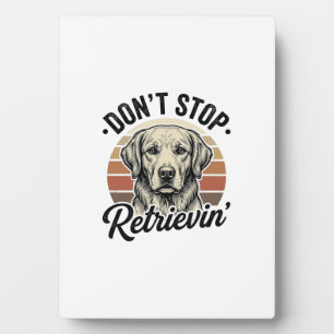 Lustiger Retriever Hund Vintage Gravur Grafik T-Sh Fotoplatte