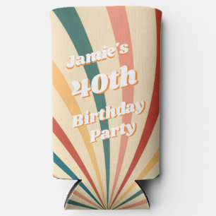 Lustiger Retro-40.-Geburtstag-individuelle Vintage Selters Dosenkühler