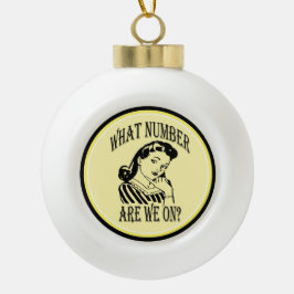 Lustiger Retro Bunco Spieler Keramik Kugel-Ornament