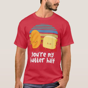 Lustiger Retro-Butter-Bart Frühstück Vintage-Mitta T-Shirt