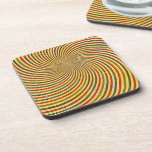 Lustiger Retro-Grunge-Swirbel + deine Idee Getränkeuntersetzer