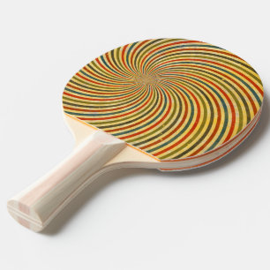 Lustiger Retro-Grunge-Swirl + deine Idee Tischtennis Schläger