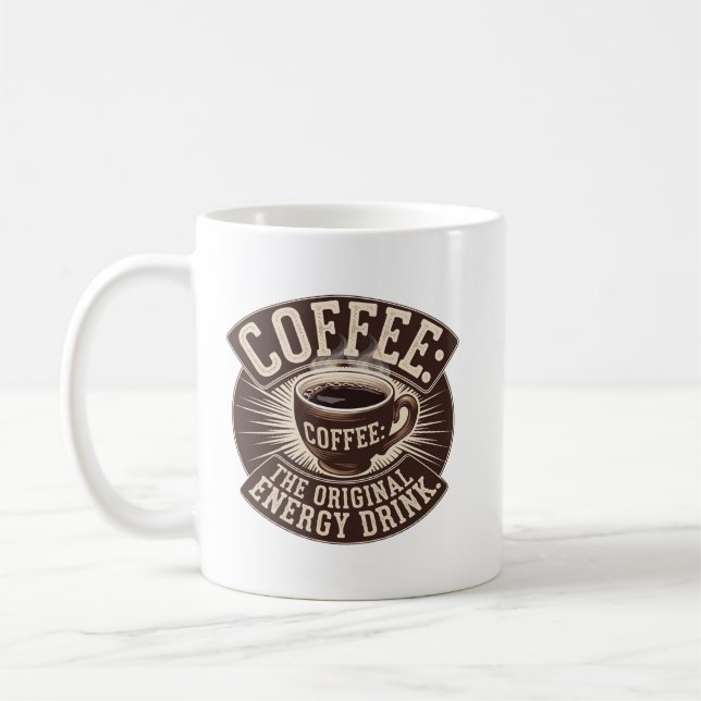 Lustiger Retro-Kaffeebecher  Kaffeetasse (Links)