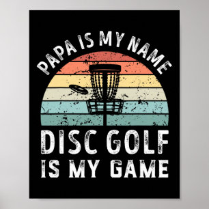 Lustiger Retro-Papa-Discgolf ist mein Spiel zum Va Poster