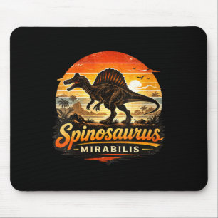 Lustiger Retro-Spinosaurus-Dinosaurier für Frauen Mousepad