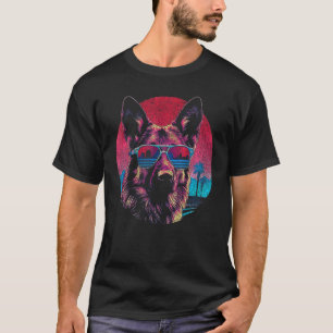 Lustiger Retro-Stil Deutscher Schäferhund trägt So T-Shirt