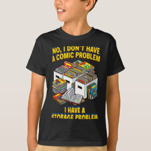 Lustiger Retro-Superheld-Nerd-Geek-Leser-Comicbuch T-Shirt