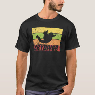 Lustiger Retro Vintage Fallschirmspringer Skydivin T-Shirt