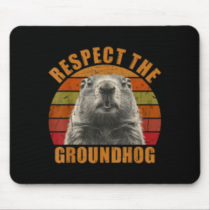 Lustiger Retro Vintage Tag des Murmeltieres 2025 R Mousepad