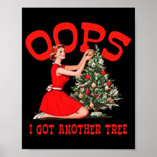 Lustiger Retro-Weihnachts-Oops-Ich-habe-einen-weit Poster