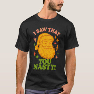 Lustiger Retro-Weihnachtsmann, du schlimmer Weihna T-Shirt