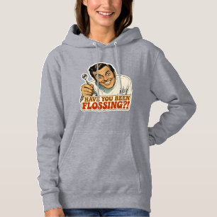 Lustiger Retro-Zahnarzt Haben Sie Geflosst Meme Hoodie