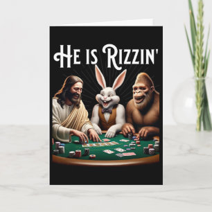 Lustiger Rizz Er ist Rizzin Jesus Karte