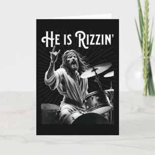 Lustiger Rizz Er ist Rizzin Jesus Trommeln Karte