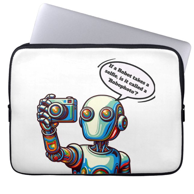 lustiger Roboter, künstliche Intelligenz, Geek, Ne Laptopschutzhülle (Vorderseite)