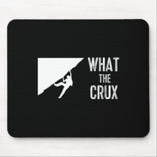 Lustiger Rock Climbing What The Crux Tee Mousepad