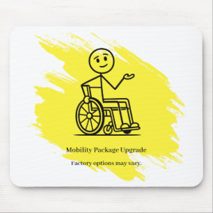 Lustiger Rollstuhl Humor Benutzerdefinierte Fabrik Mousepad