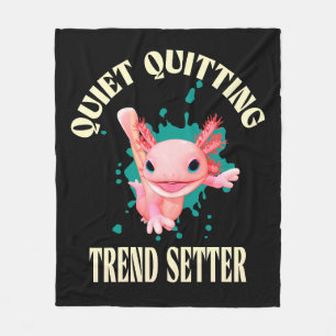Lustiger Rosa Axolotl Ruhiger Kündigungs-Trendsett Fleecedecke